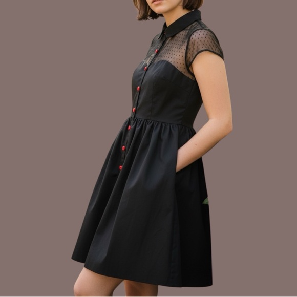 Sheen Dresses & Skirts - 133. SHEEN Pin-Up Style Black Swing Dress - Womens Size 12